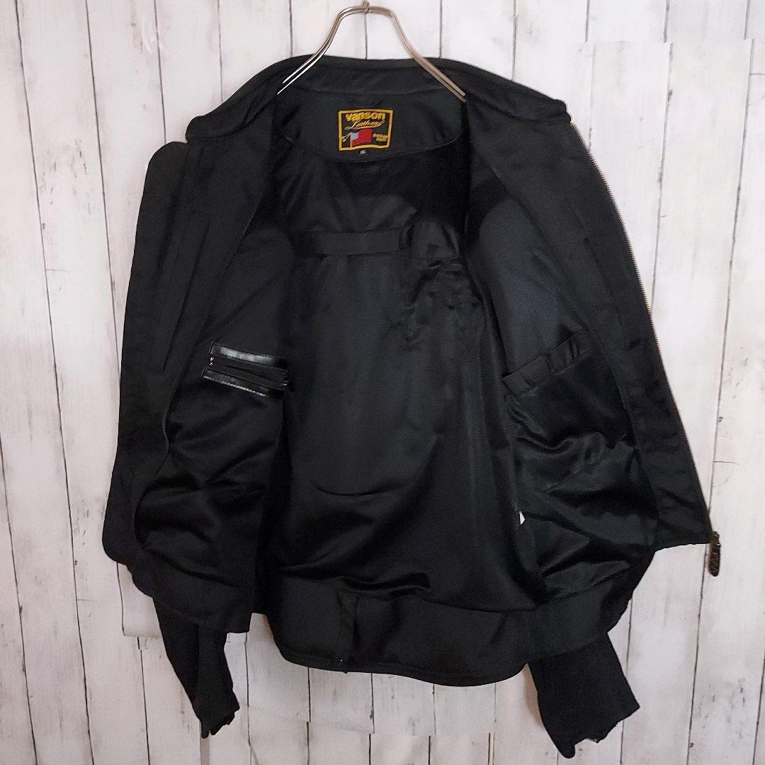 【VINSON】希少 バンソン メッシュバイカージャケット 3XL 黒