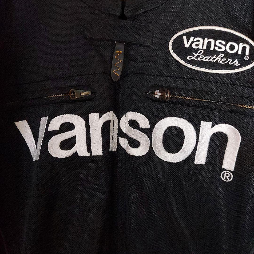 【VINSON】希少 バンソン メッシュバイカージャケット 3XL 黒