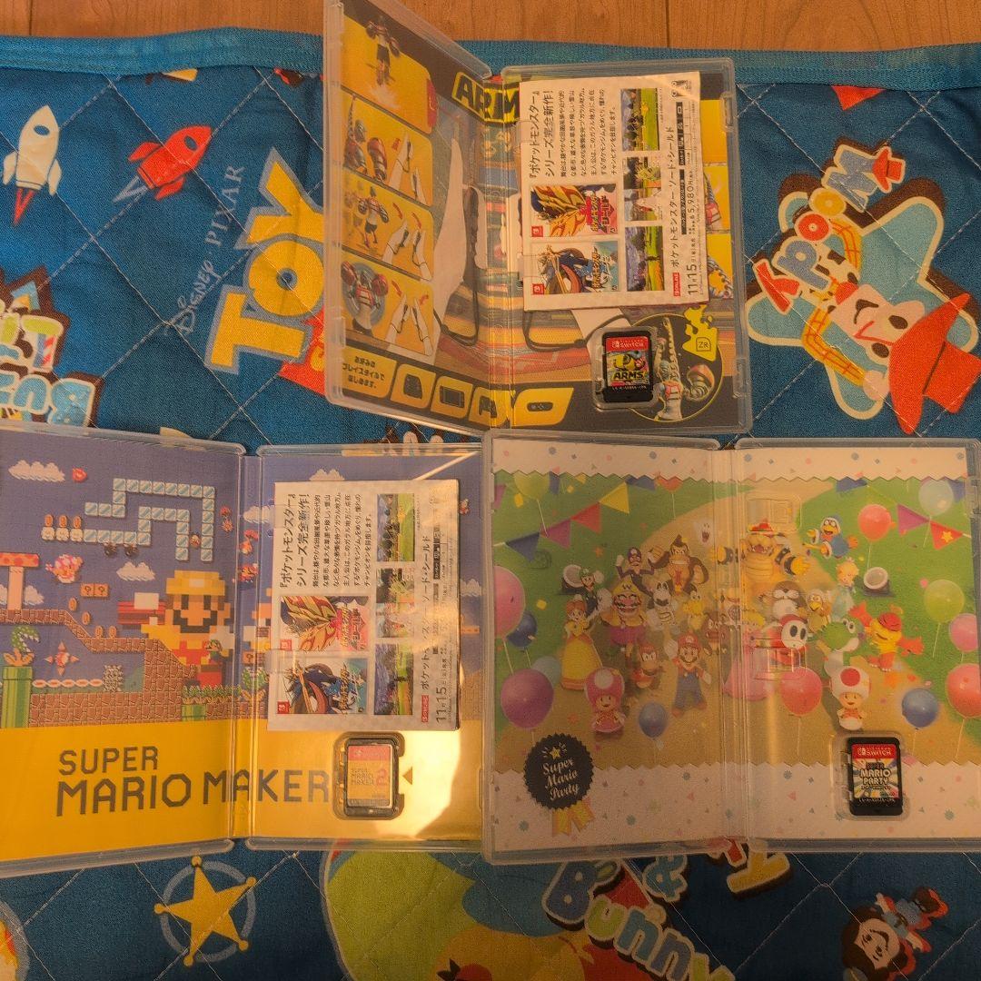 Switch ゲーム 3本セット ARMS,マリオメーカー2,マリオパーティ