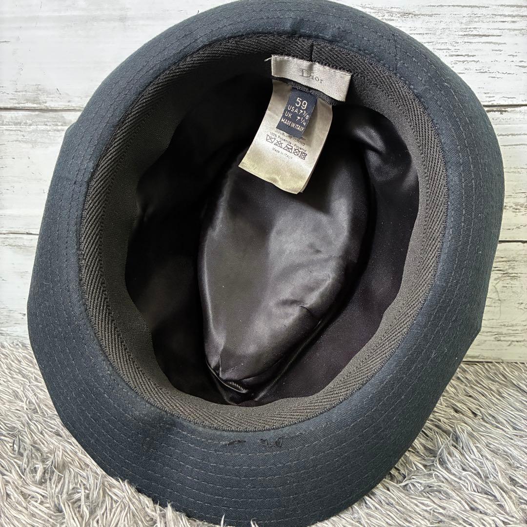 【クリス期】DIOR 10SS コットン中折れハット ブラック 59