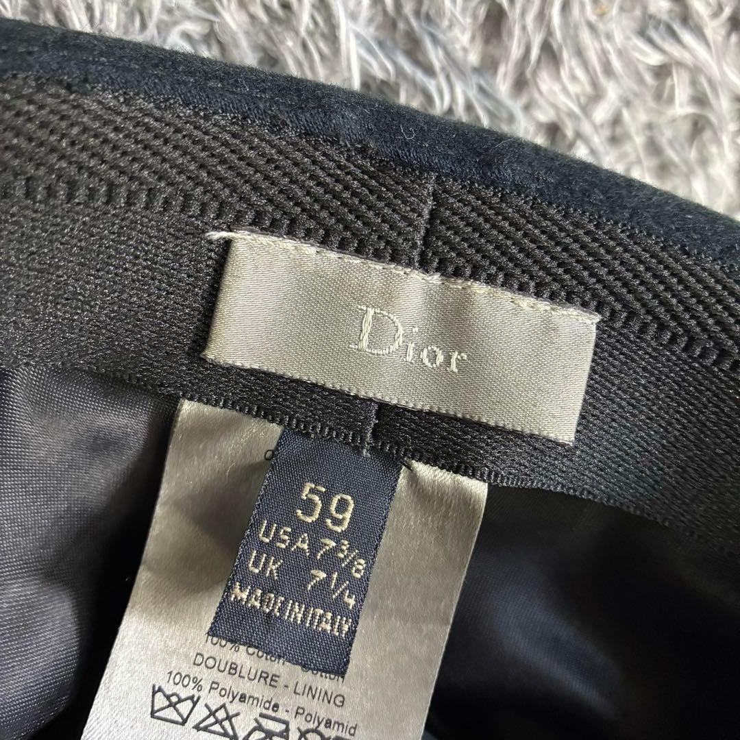 【クリス期】DIOR 10SS コットン中折れハット ブラック 59