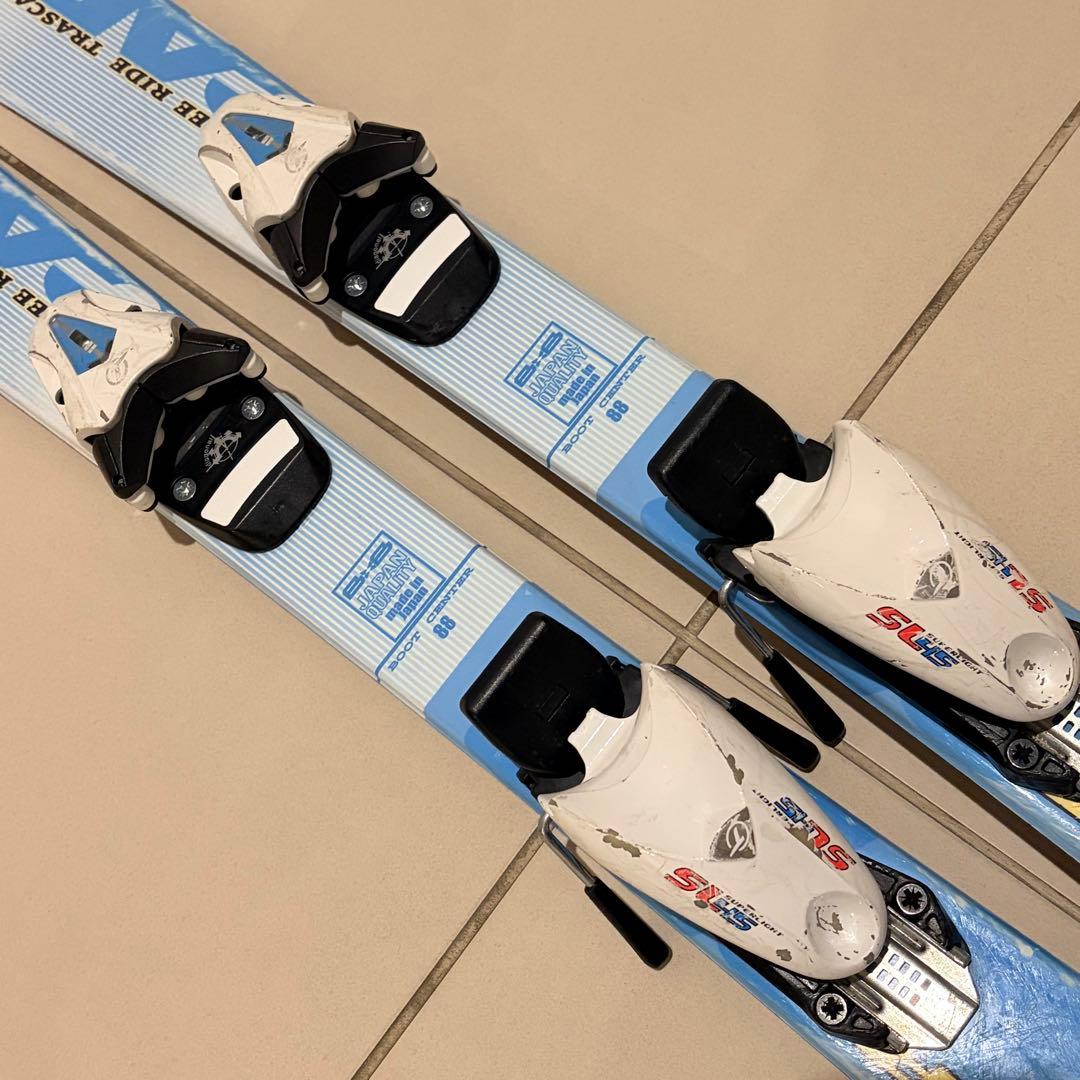 【ジュニアスキー3点セット】スキー板88cm ポール スキーブーツ 19cm