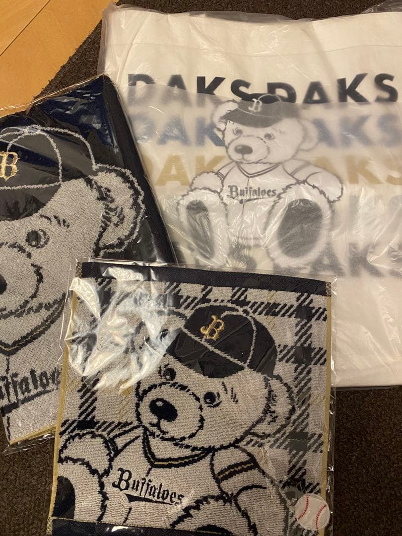 オリックスバファローズ とDAKSのコラボ商品バッグ、タオル3点セット