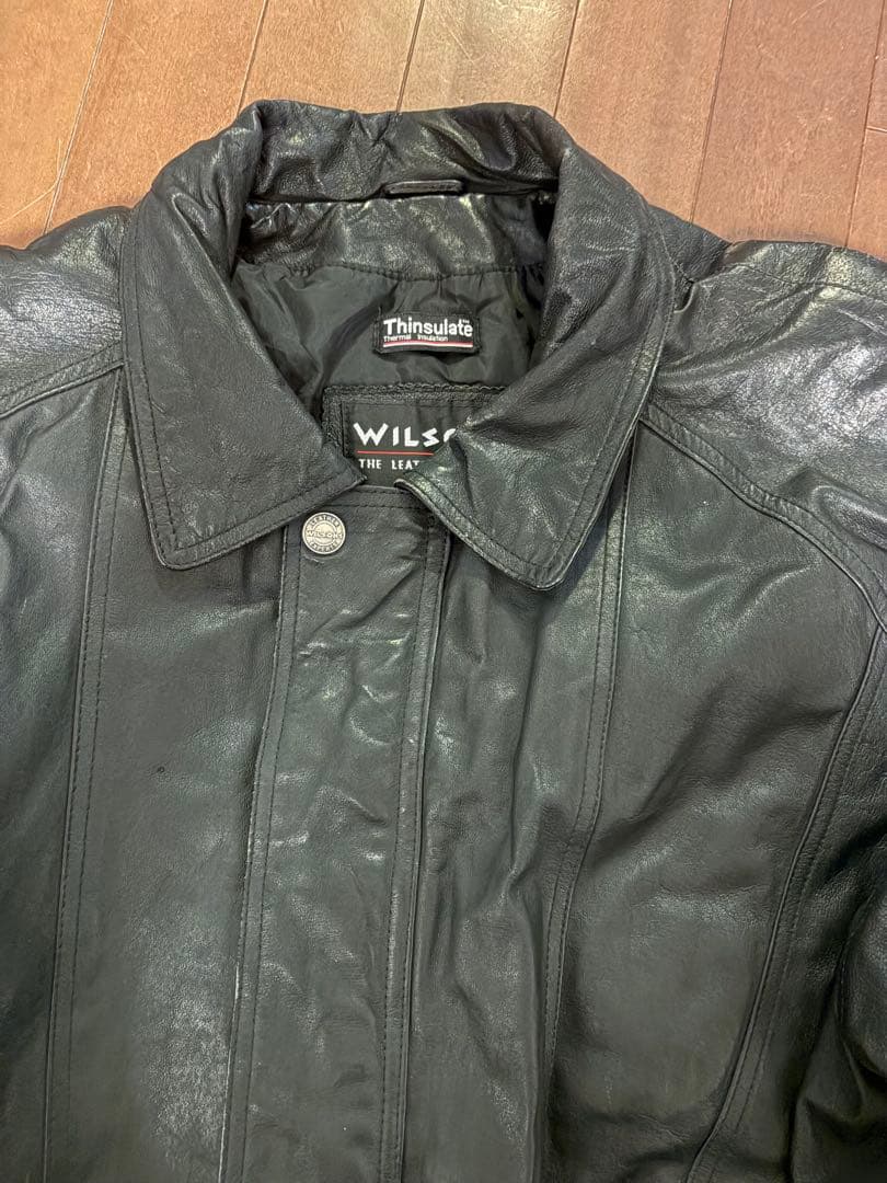 WILSONS レザージャケット シングル ブラック XL Thinsulate