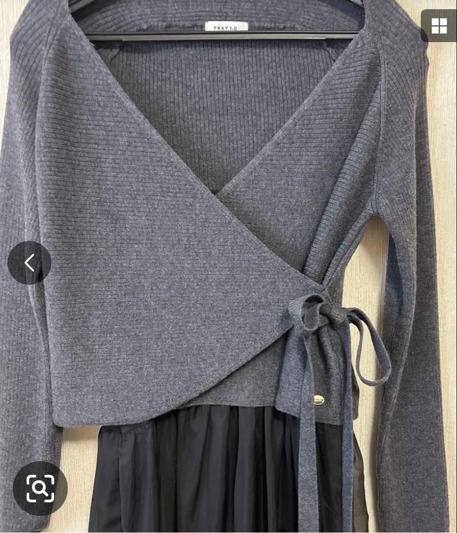 FRAY.I.D ✨ニット❤️セットアップワンピース ✨0サイズ ✨グレー