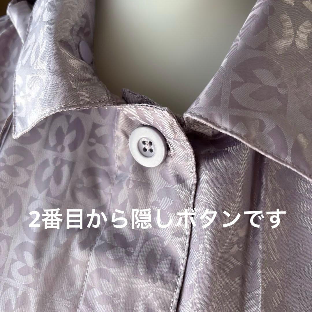 mira schon ミラショーン レインコートパープル　ブランド総柄新品タグ付