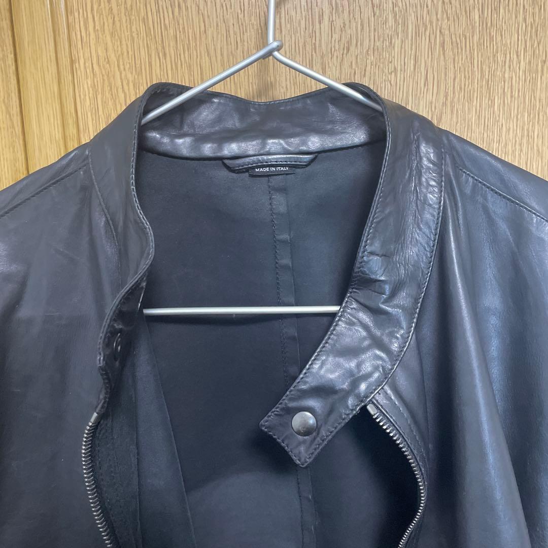 EMPORIO ARMANI ブラックレザージャケット