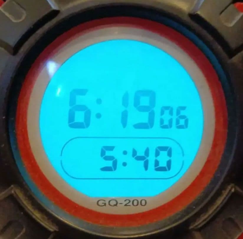 稼働品 G SHOCK GQ-200 デジタル置時計 ブラック