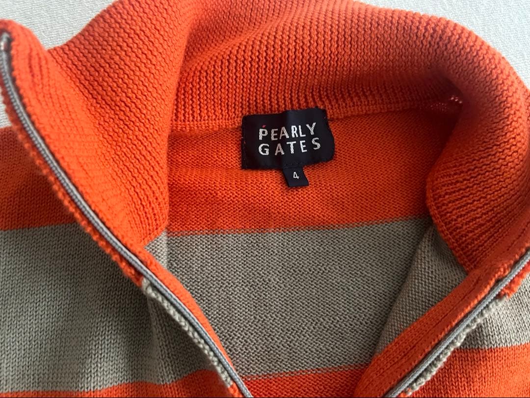 PEARLY GATES 半袖ストライプニットゴルフシャツ サイズ4