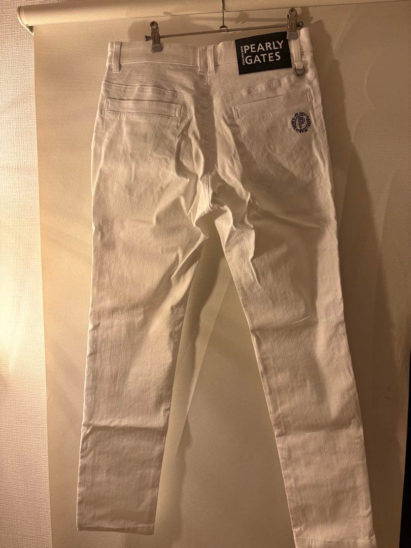 PEARLY GATES ホワイト スリムフィットパンツ size4