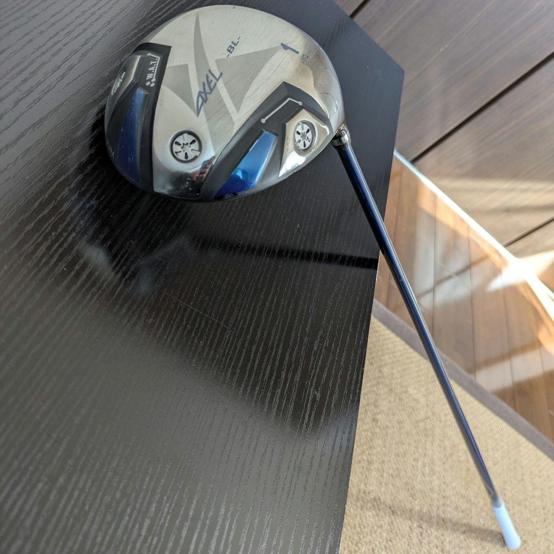ツルヤ短尺ドライバー初心者メンズゴルフクラブSミツビシ男性アクセル右グリップ新品