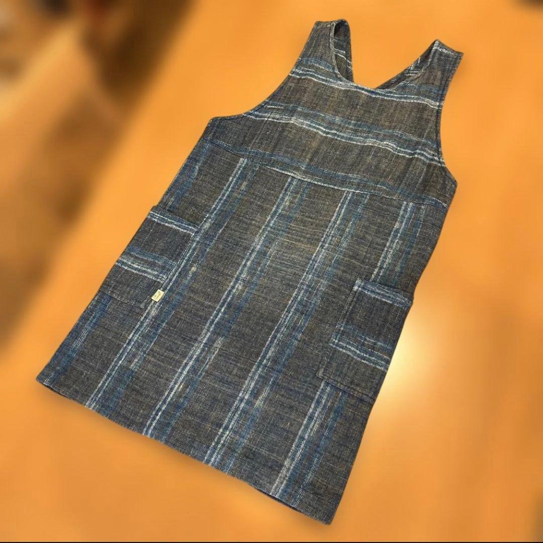 うさとの服 綿 エプロン 藍染 草木染 usaato ウサト