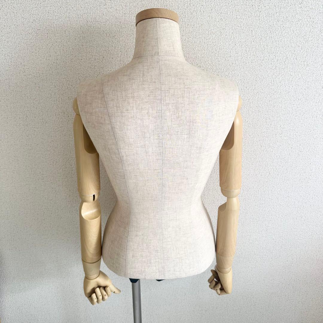 トルソー レディース マネキン 可動アーム付き 木製腕 服飾用 ボディ 腕付き