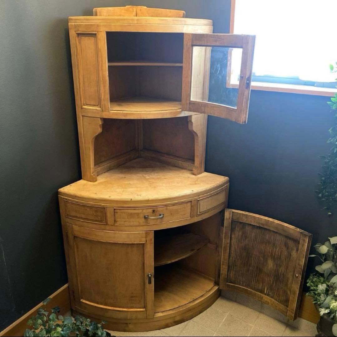 アンティーク家具　水屋家具　飾り棚　キャビネット