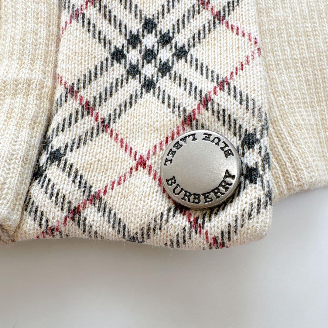 バーバリーブルーレーベル トラックジャケット ノバチェック ホースロゴ 刺繍