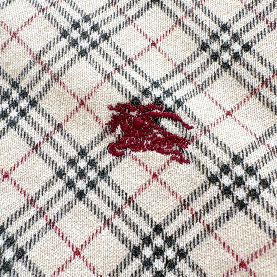 バーバリーブルーレーベル トラックジャケット ノバチェック ホースロゴ 刺繍