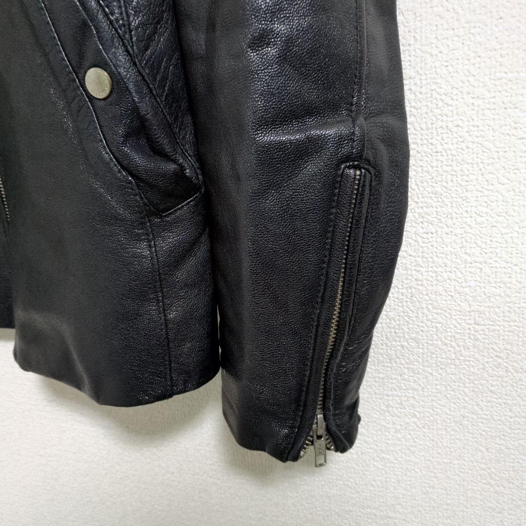 ユナイテッドアローズ レザーシングルライダースジャケット 山羊革