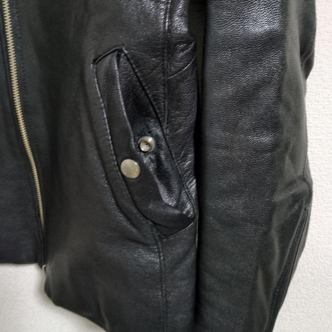 ユナイテッドアローズ レザーシングルライダースジャケット 山羊革