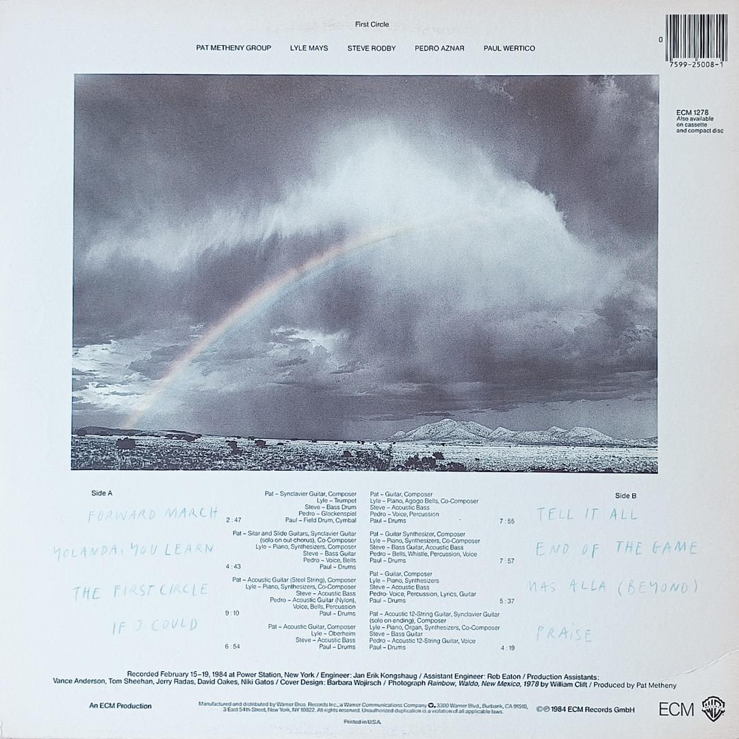 First Circle(ECMカタログ有）/Pat Metheny Group