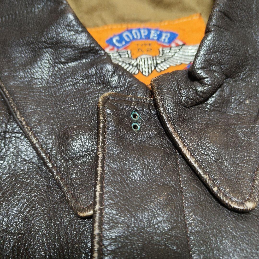 COOPER A-2 レザー フライトジャケット 40 フェード エイジング