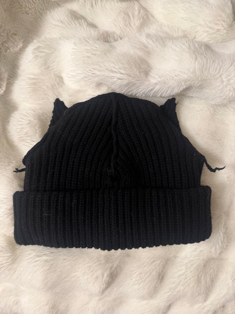CHARLES JEFFREY LOVERSBOY 猫耳ニット帽 ブラック