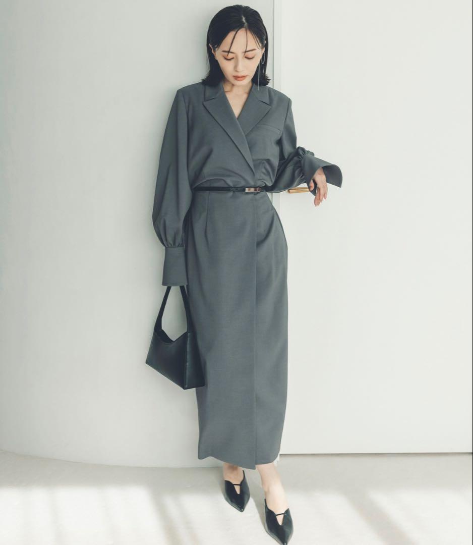 定価2.5万anuans（アニュアンス）ウエストコンシャスワンピース　SizeM
