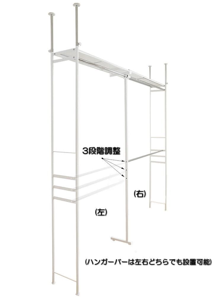 突っ張り ハンガーラック クローゼット 収納 北欧