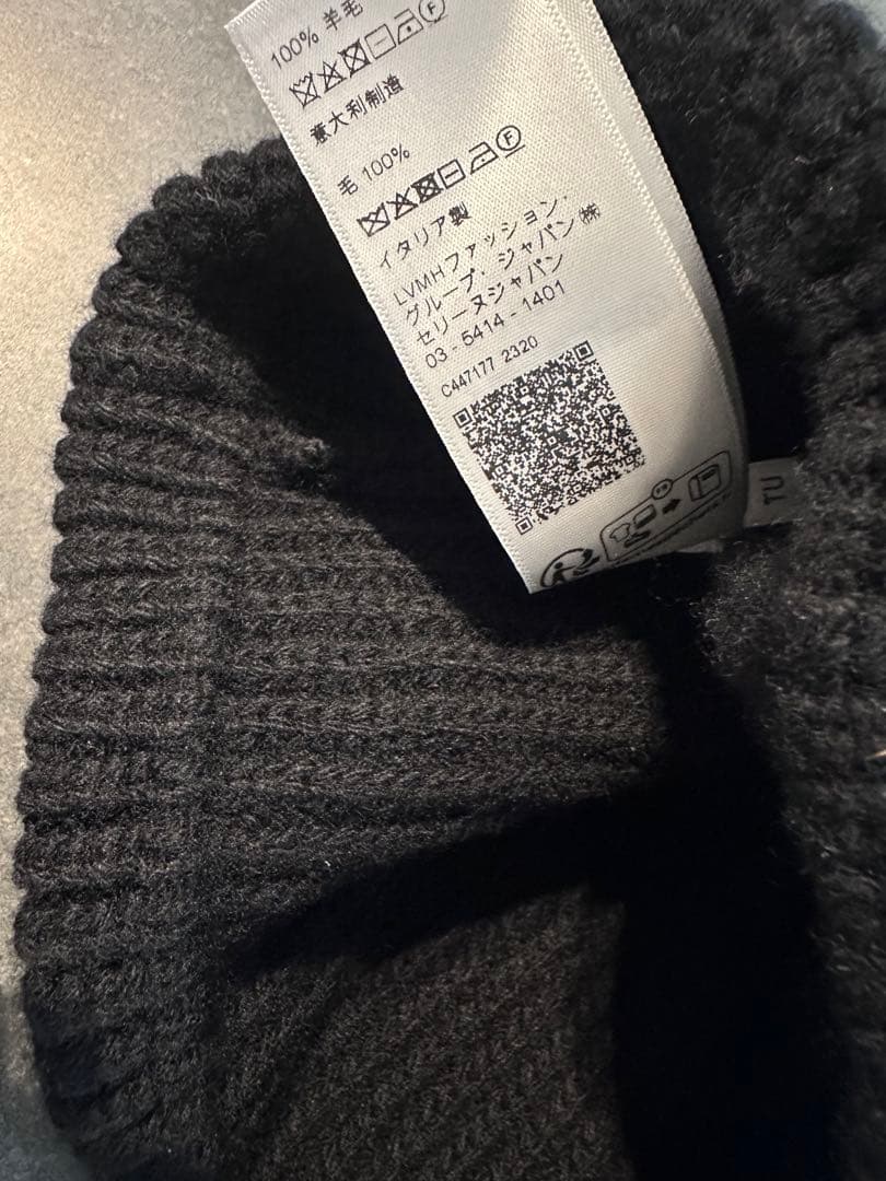 CELINE ブラックニット帽