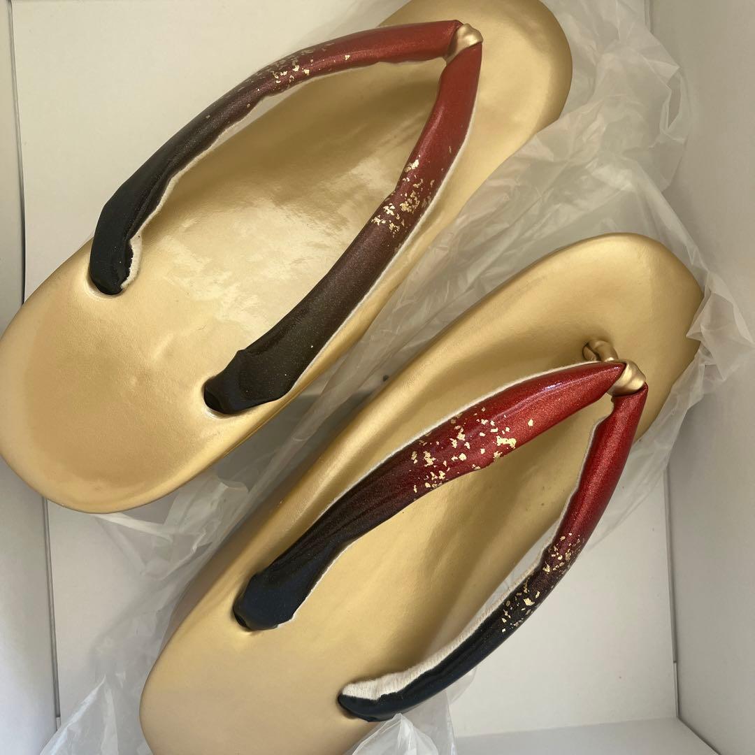 成人式　髪飾り　振袖用　横型丸バッグ　草履セット　中古