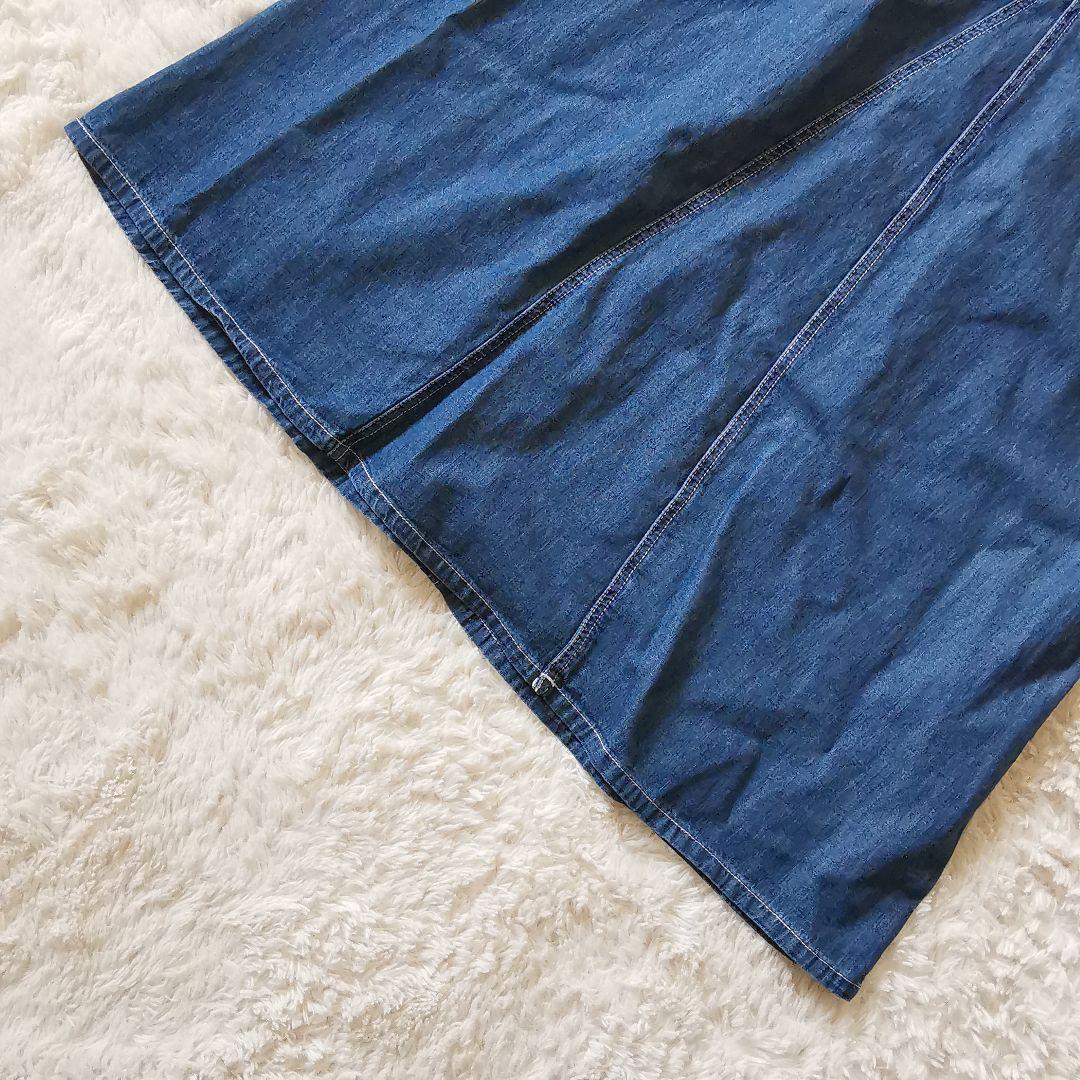 新品タグ付き 23区 デニム ロング ワンピース 春夏 マキシ丈 ブルー 38