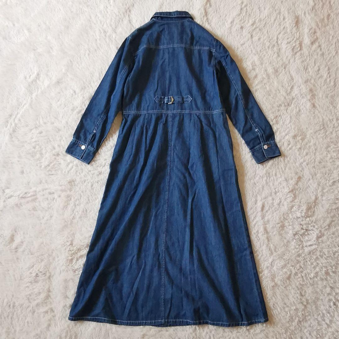 新品タグ付き 23区 デニム ロング ワンピース 春夏 マキシ丈 ブルー 38