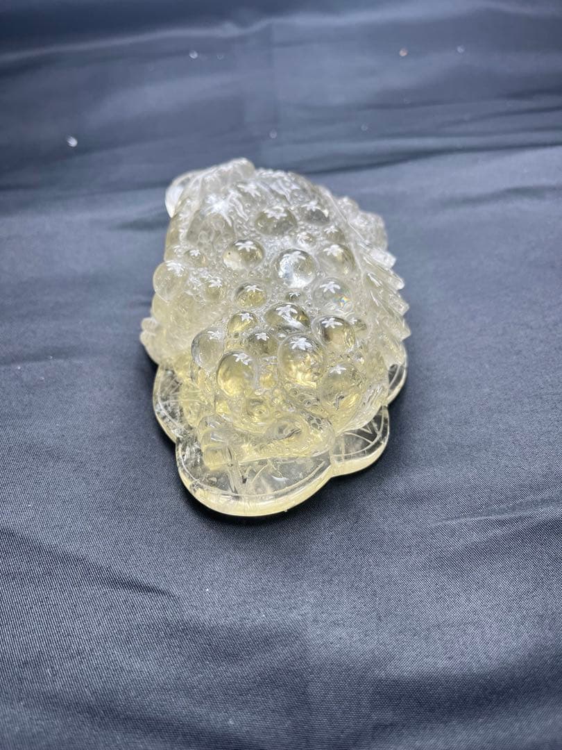 シトリン銭蛙水晶　レインボー入り