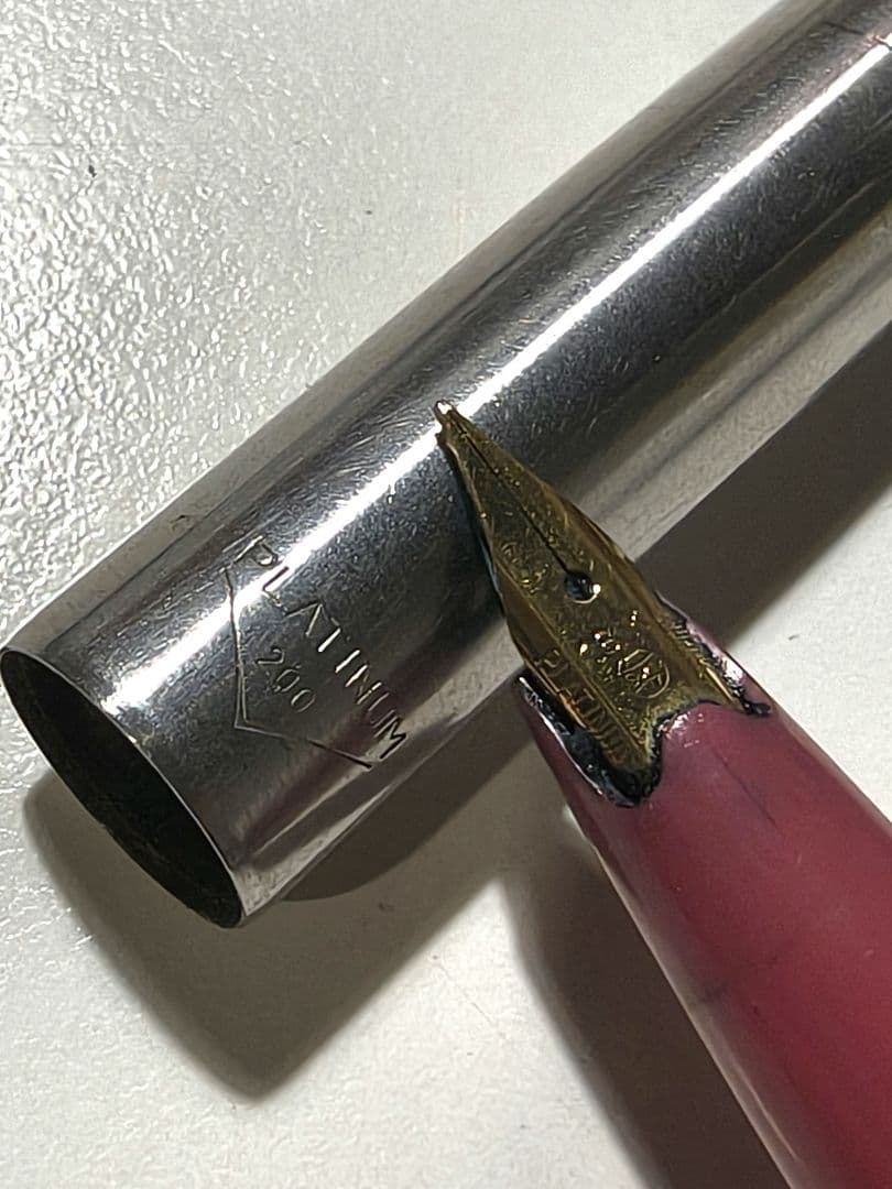 ジャンク品★PLATINUM 万年筆 18金ペン先 4本セット