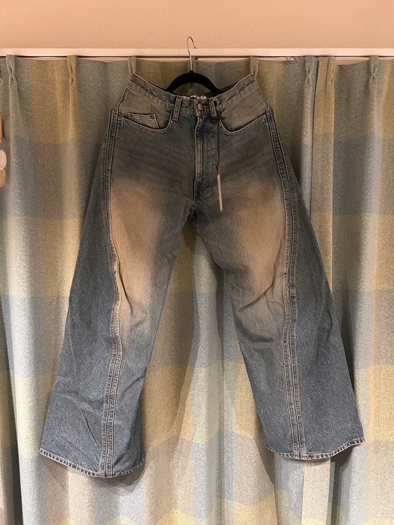 最終値下げ！NVRFRT 3D TWISTED WIDE LEG JEANS