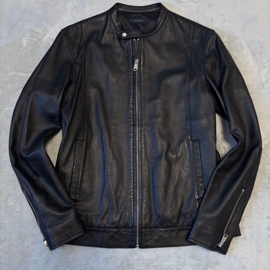 美品✨Lサイズ ラムレザー RAGEBLUE シングル ライダース 羊革 黒