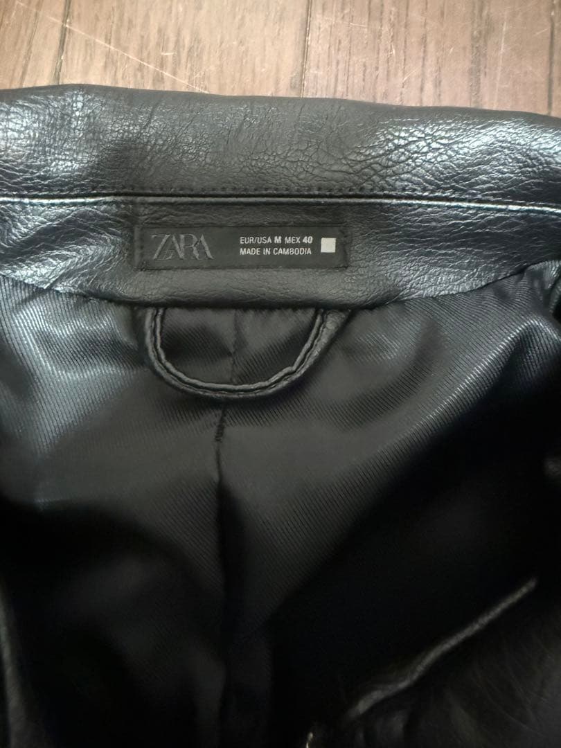 ZARA ブラックレザージャケット M