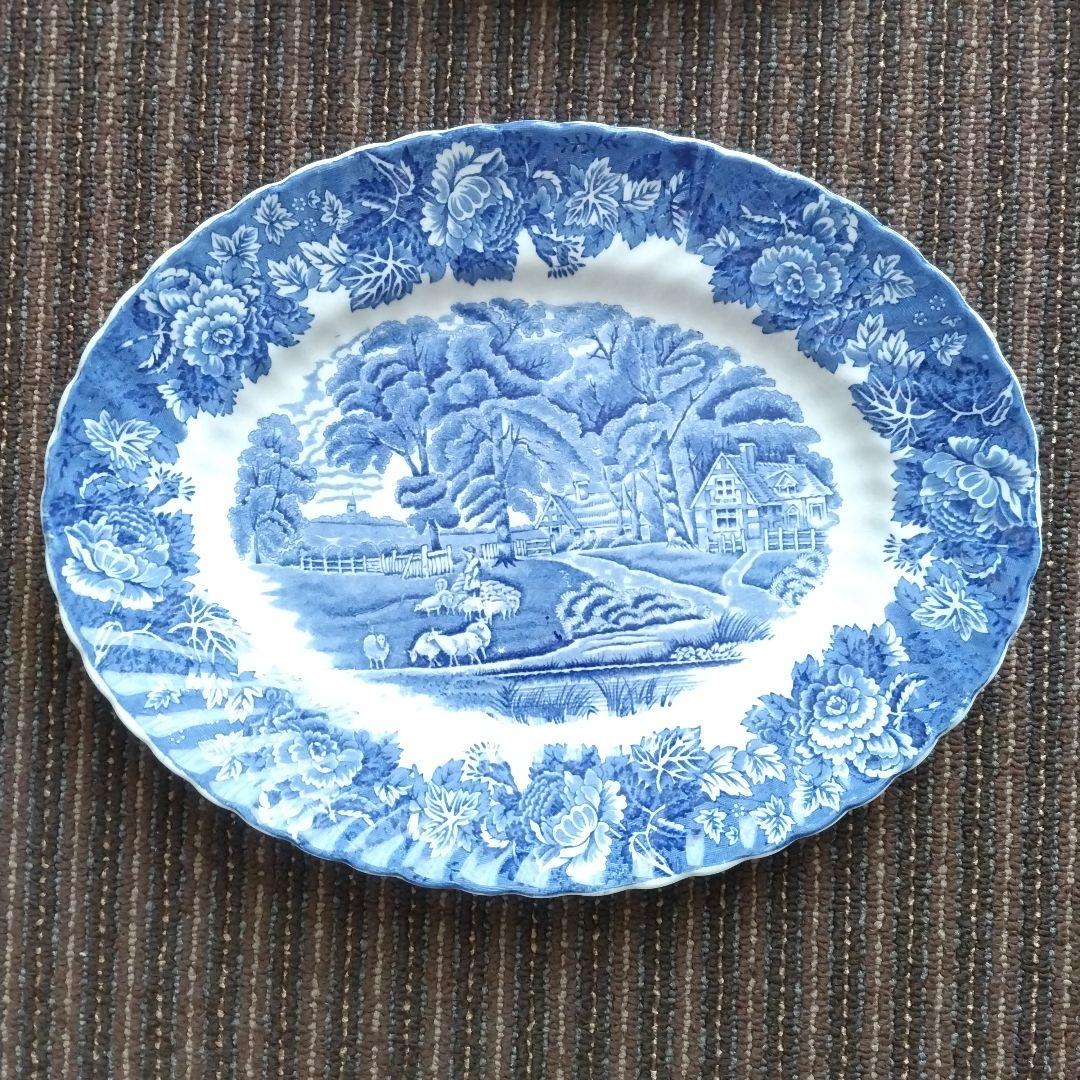 Enoch Woods イングリッシュシーナリー　オーバル皿　横30cm　４枚