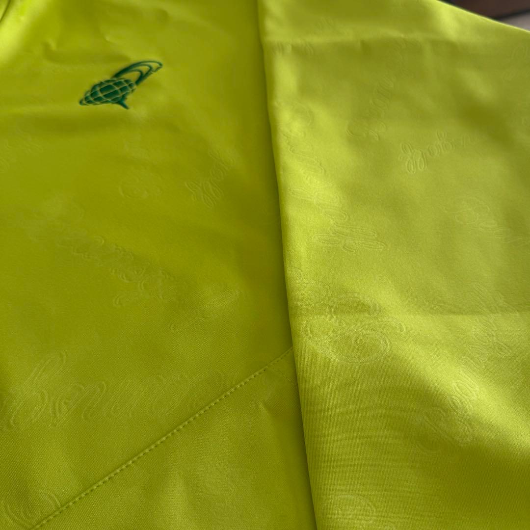美品　BEAMS GOLF エンボスロゴ スウェットパーカー LIME Mサイズ
