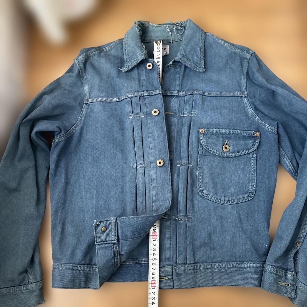 Lee デニムジャケット L復刻ファーストモデル後染めダメージ仕様
