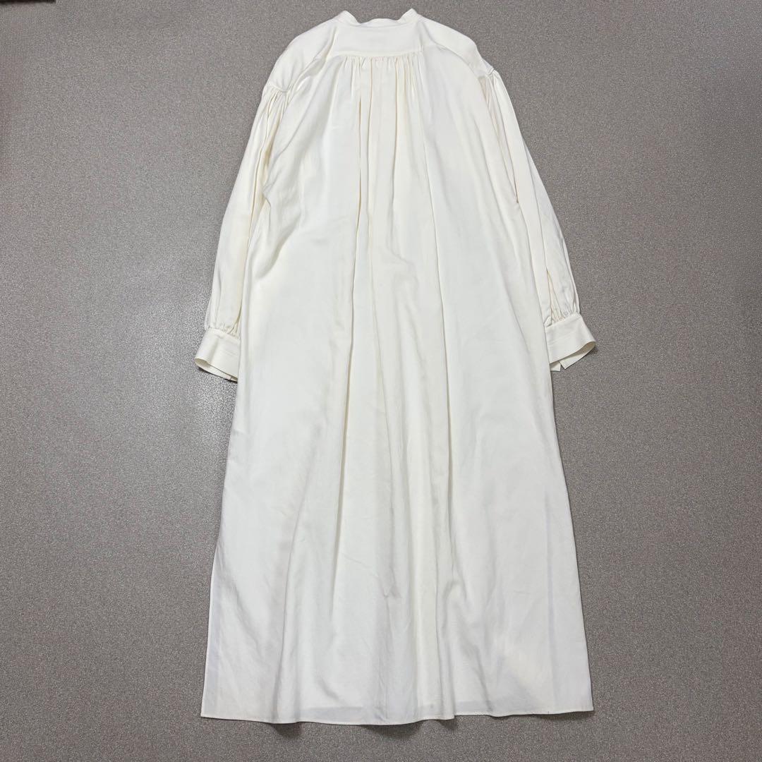 【美品✨近年モデル マキシ丈】HYKE スモックワンピース リネン混 ハイク