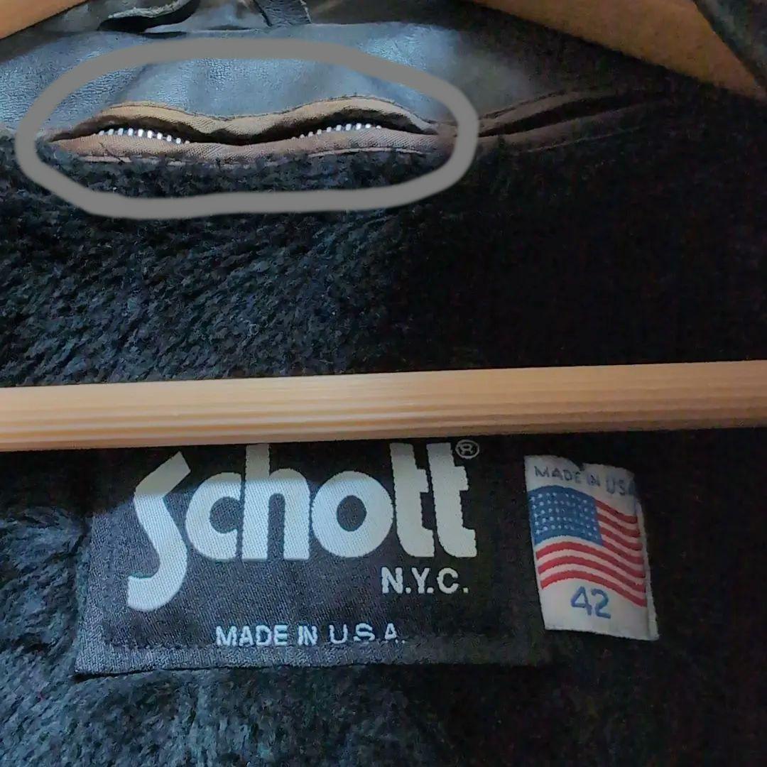Schott シングルライダースジャケット　サイズ42