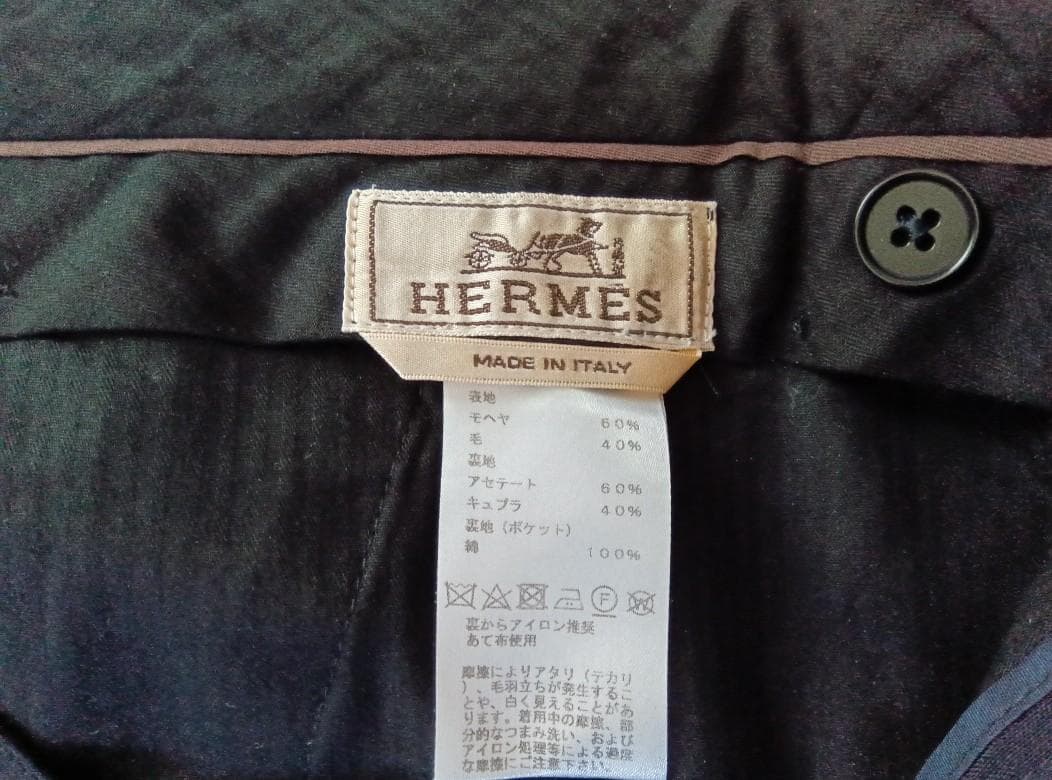 HERMES スラックス（ネイビー）
