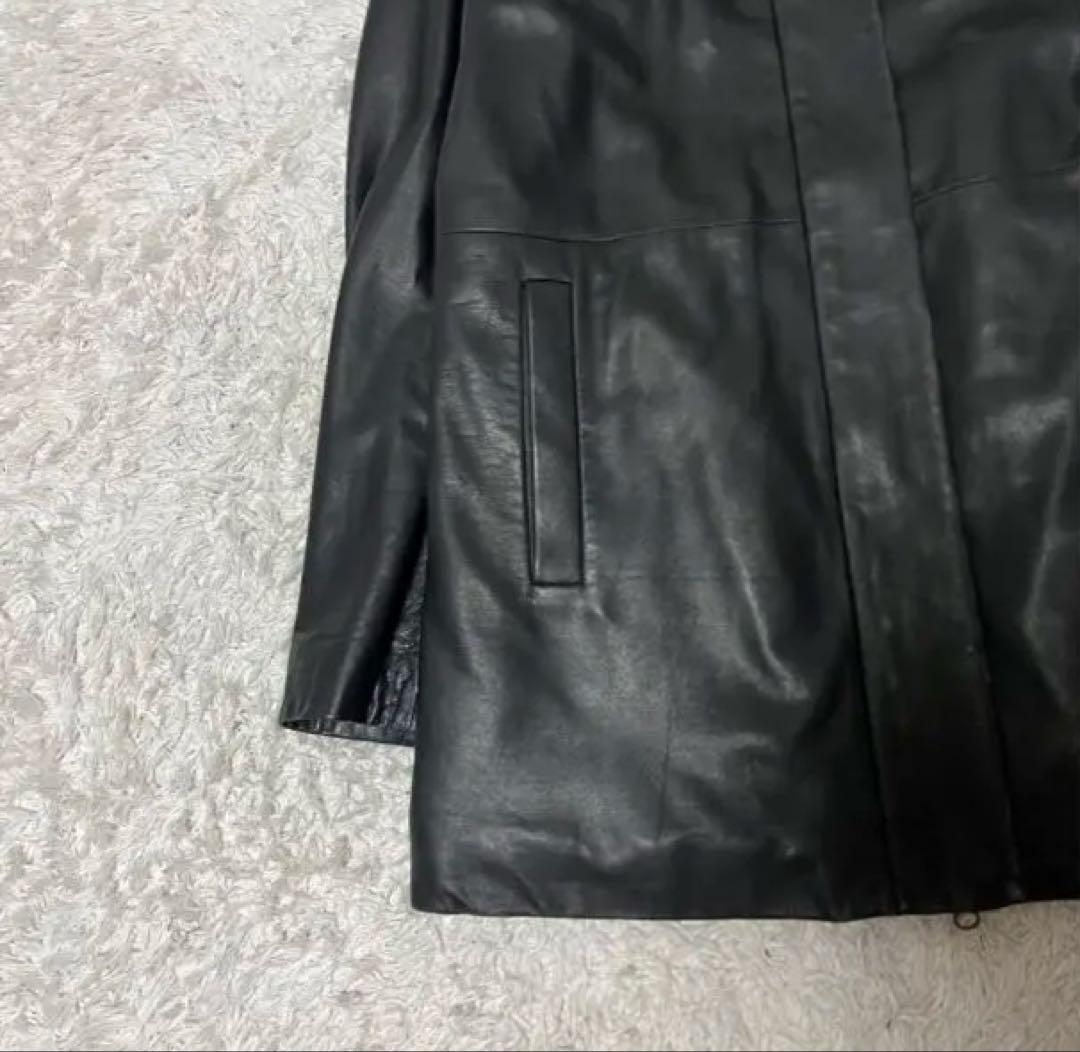 00’s archive old gap leather coat M