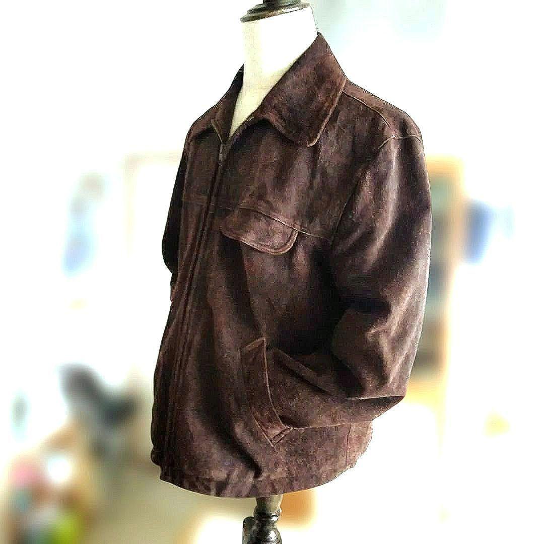Vintage スウェード レザージャケット トラッカージャケット ブルゾン