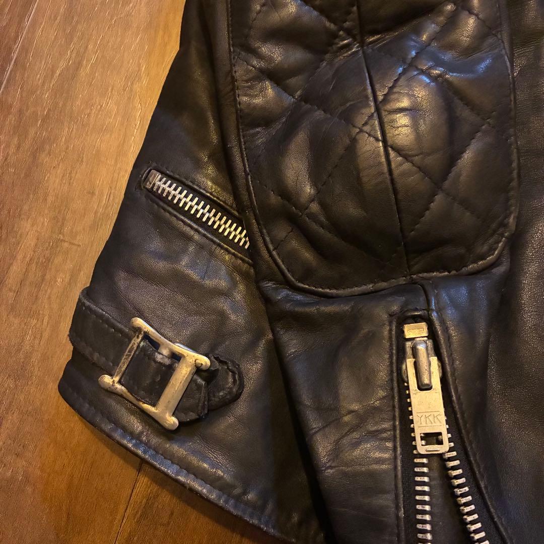 70s uk vintage WOLF LEATHERS ライダースジャケット