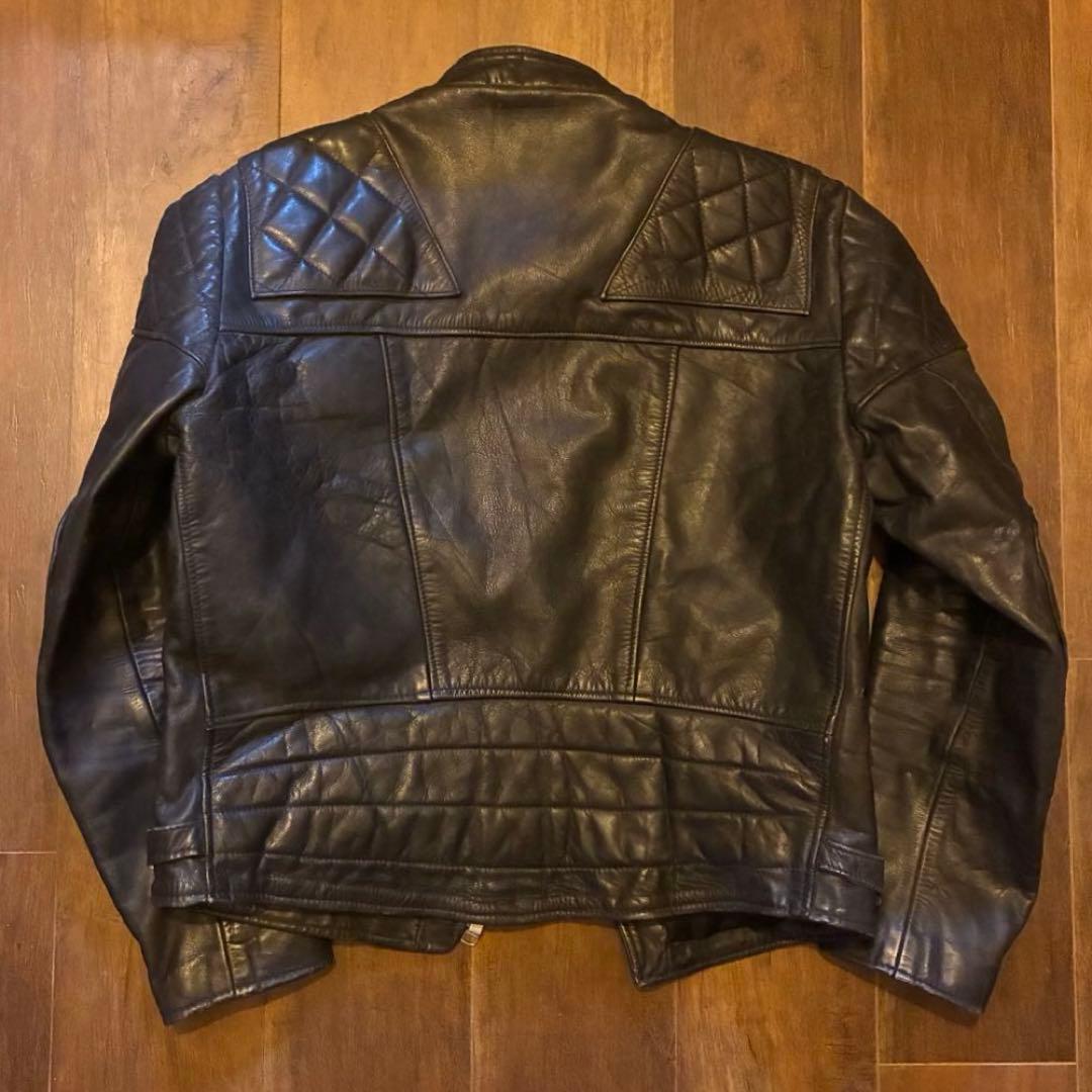 70s uk vintage WOLF LEATHERS ライダースジャケット