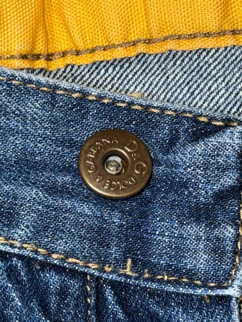 D&G デニムパンツ 30 アーカイブ 牛スカル刺繍 Y2K フレア
