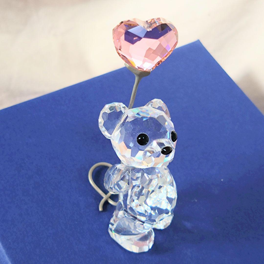 Swarovski テディベアとハートのバルーン くま