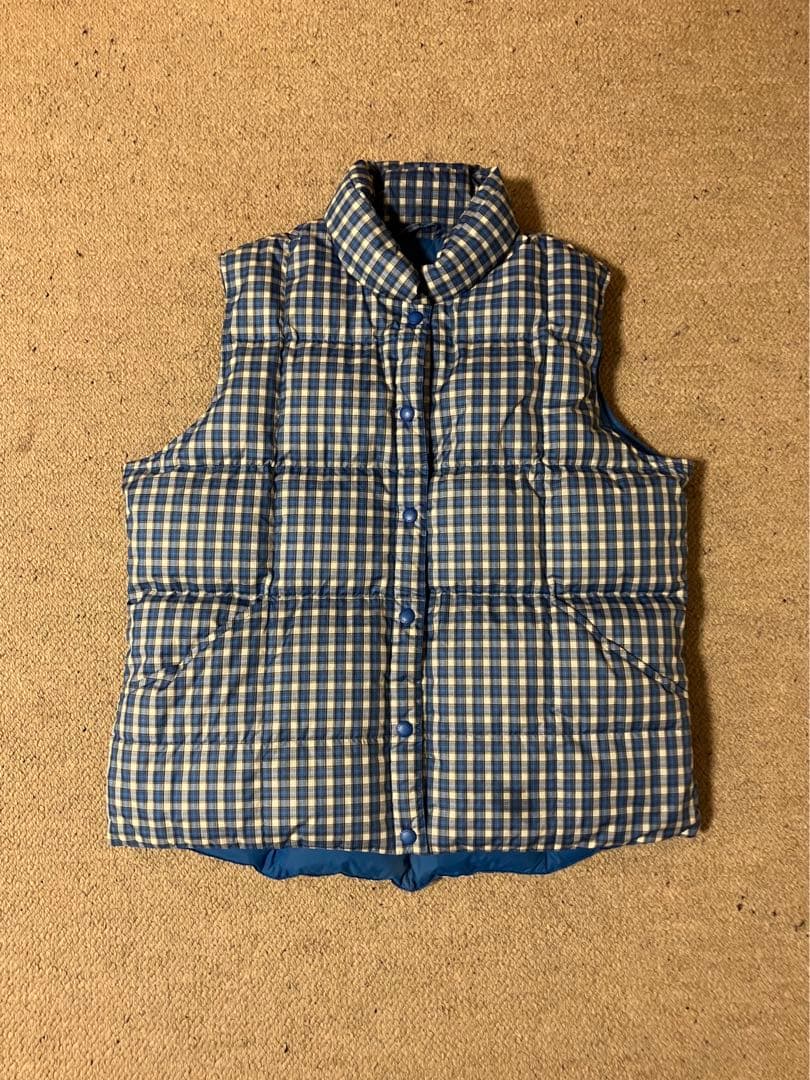 00s Lands' End チェックダウンベスト