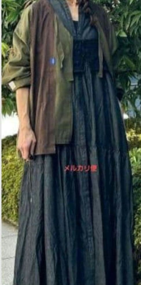 niko and…　 erinko大人なデニムワンピース　ブラック　Mサイズ